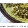 Steirische Versuchung! Kürbiskernöl aus der Steiermark-Eis mit Krokant und Cassis-Heidelbeeren